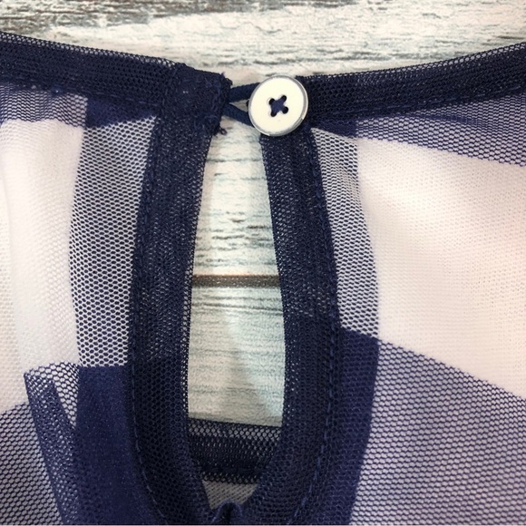 Anthropologie Postmark Elsie Gingham Poncho/Cape Top Small - Picture 11 of 11